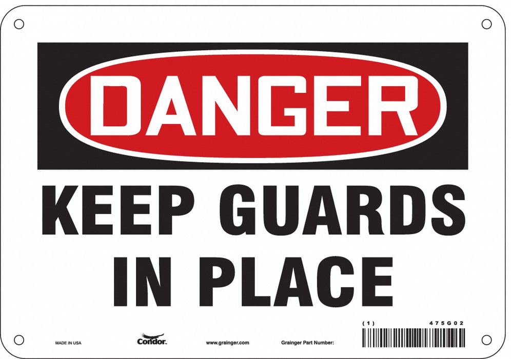 Safety Sign 7 in x 10 in Aluminum
