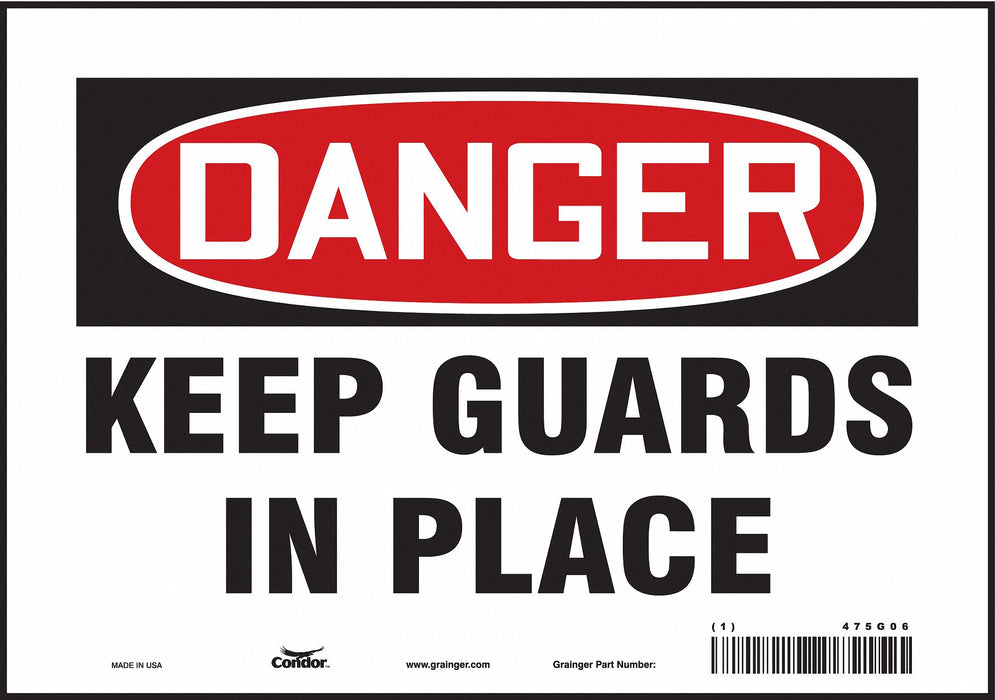 Safety Sign 7 in x 10 in Vinyl