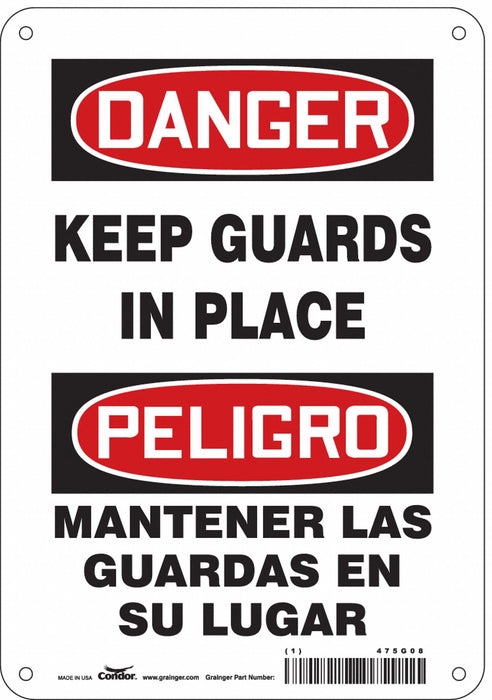 Safety Sign 10 inx7 in Aluminum