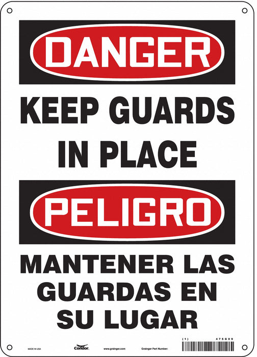 Safety Sign 14 in x 10 in Aluminum