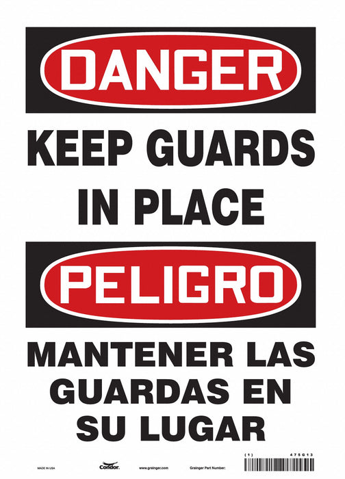 Safety Sign 14 inx10 in Vinyl