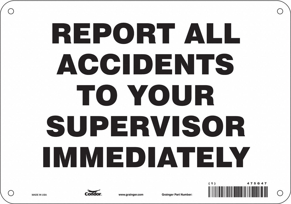 K0134 Safety Sign 7 in x 10 in Aluminum