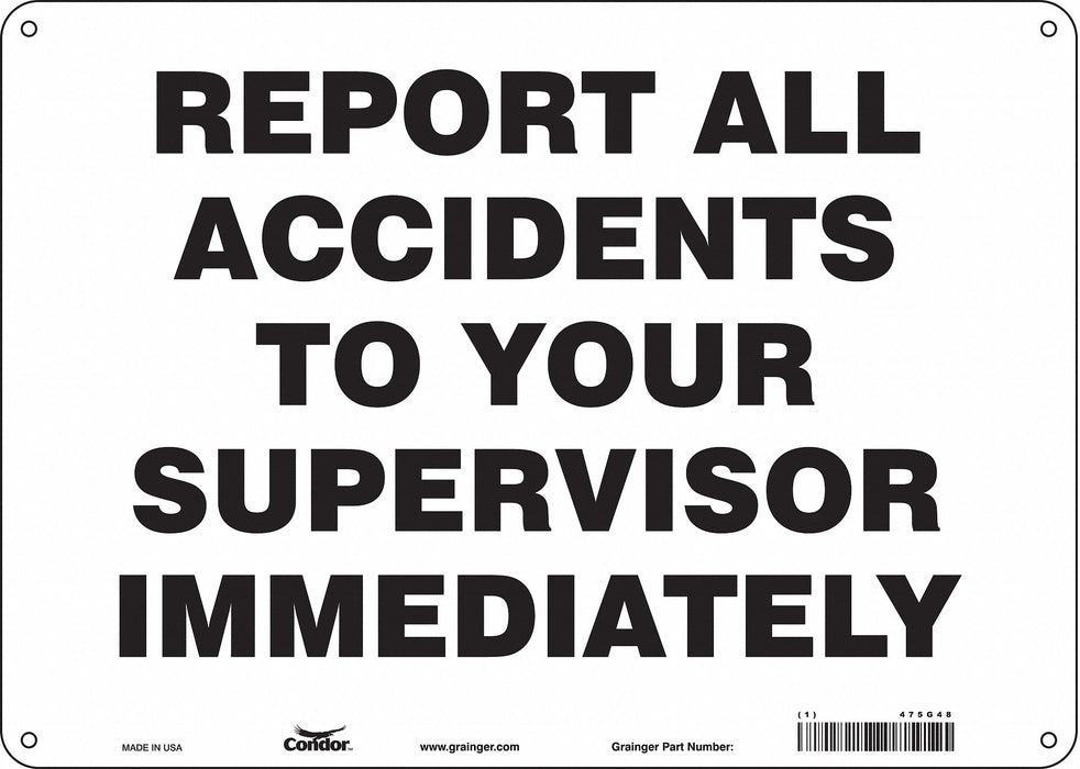 K0134 Safety Sign 10 inx14 in Aluminum
