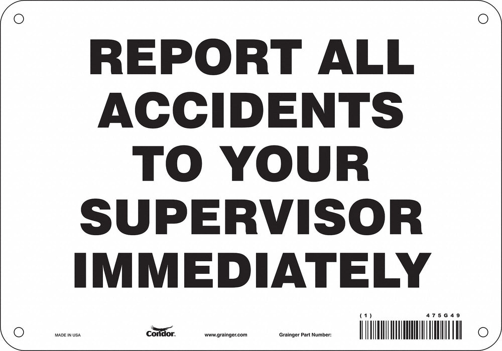K0134 Safety Sign 7 inx10 in Polyethylene