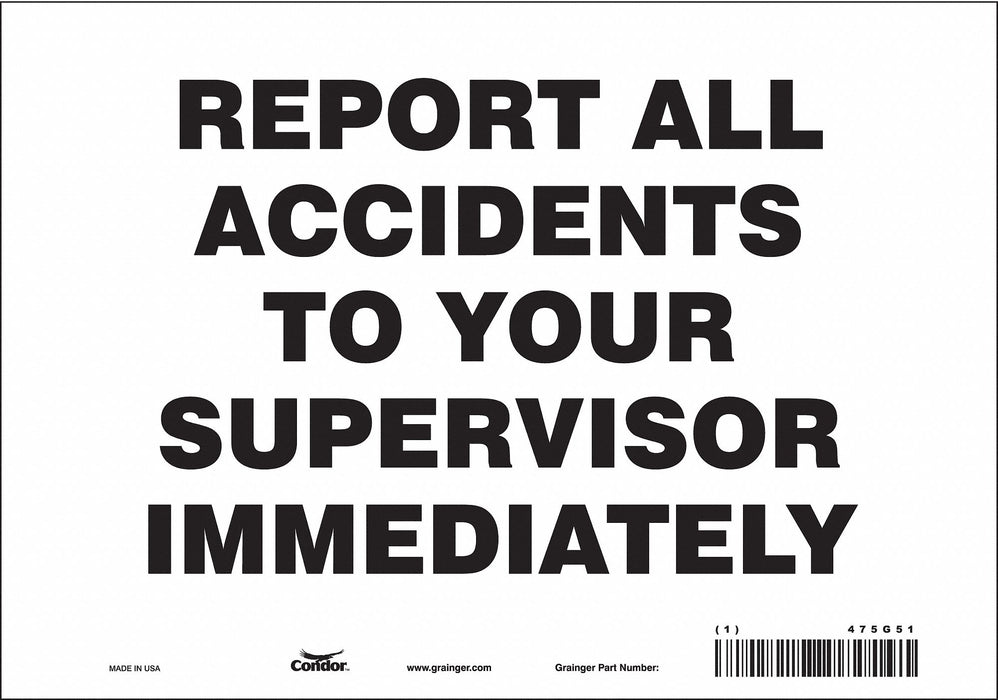 K0134 Safety Sign 7 inx10 in Vinyl