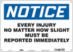 Safety Sign 10 in x 14 in Aluminum