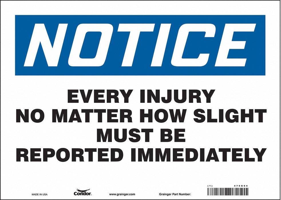 Safety Sign 10 in x 14 in Vinyl