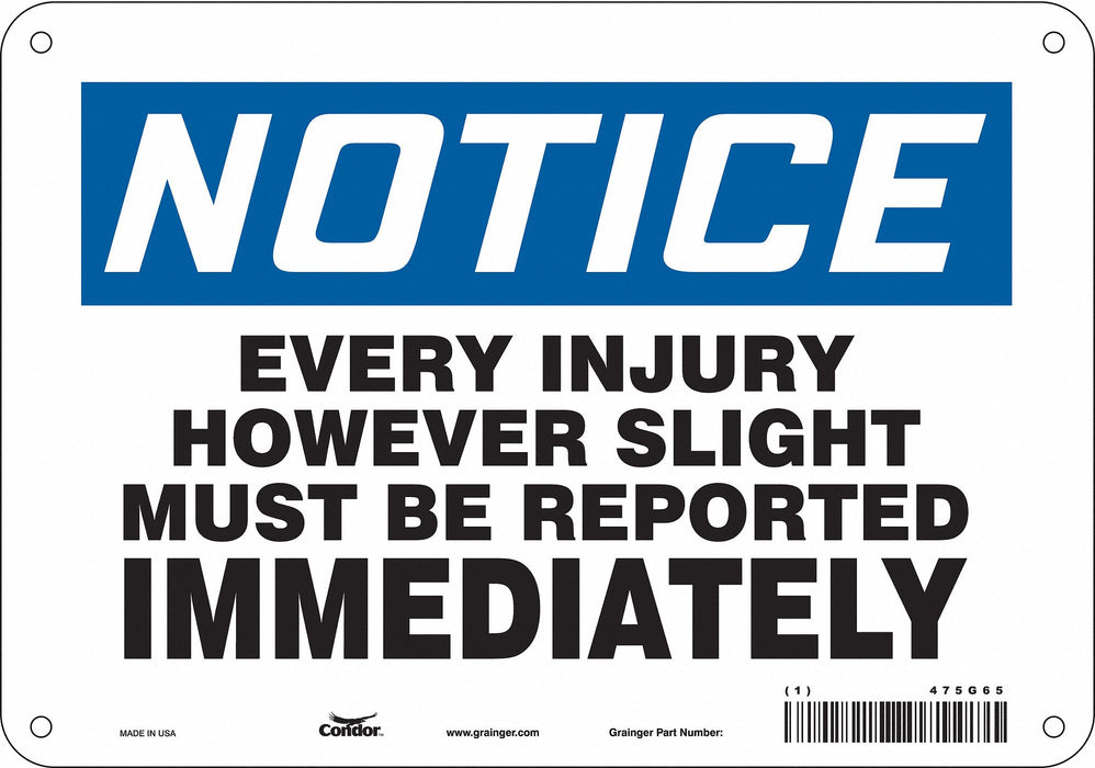 Safety Sign 7 in x 10 in Aluminum