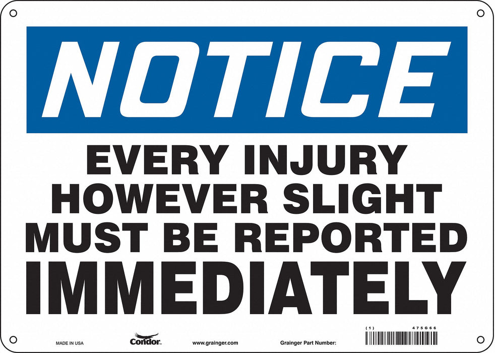 Safety Sign 10 in x 14 in Aluminum