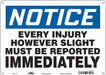 Safety Sign 10 inx14 in Polyethylene