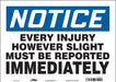 Safety Sign 10 inx14 in Vinyl
