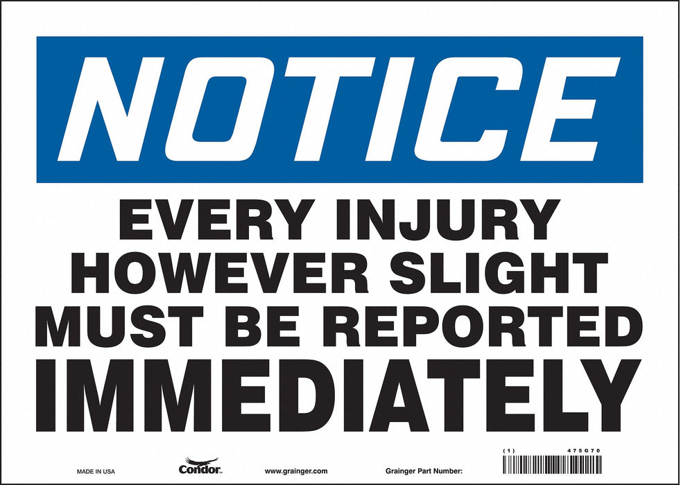 Safety Sign 10 inx14 in Vinyl