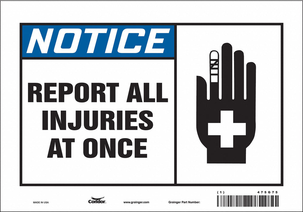 Safety Sign 7 in x 10 in Vinyl