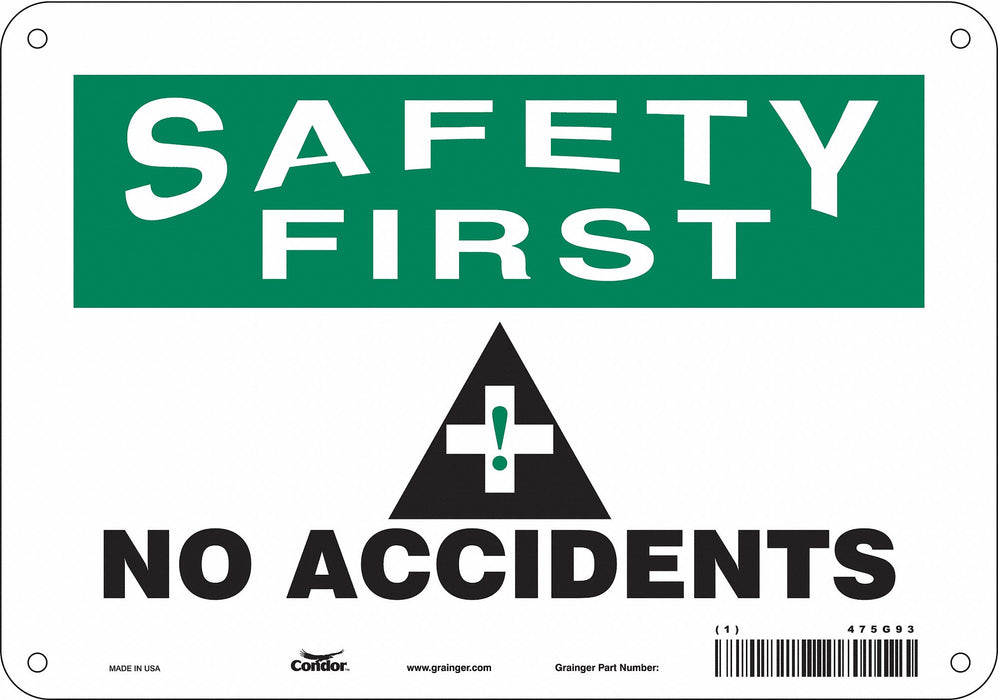 Safety Sign 7 in x 10 in Aluminum