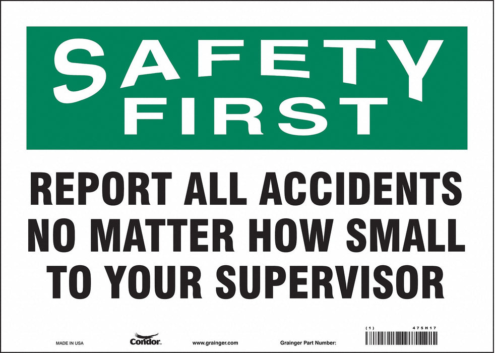 Safety Sign 10 in x 14 in Vinyl