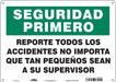 Safety Sign 10 in x 14 in Aluminum