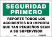 Safety Sign 10 in x 14 in Vinyl