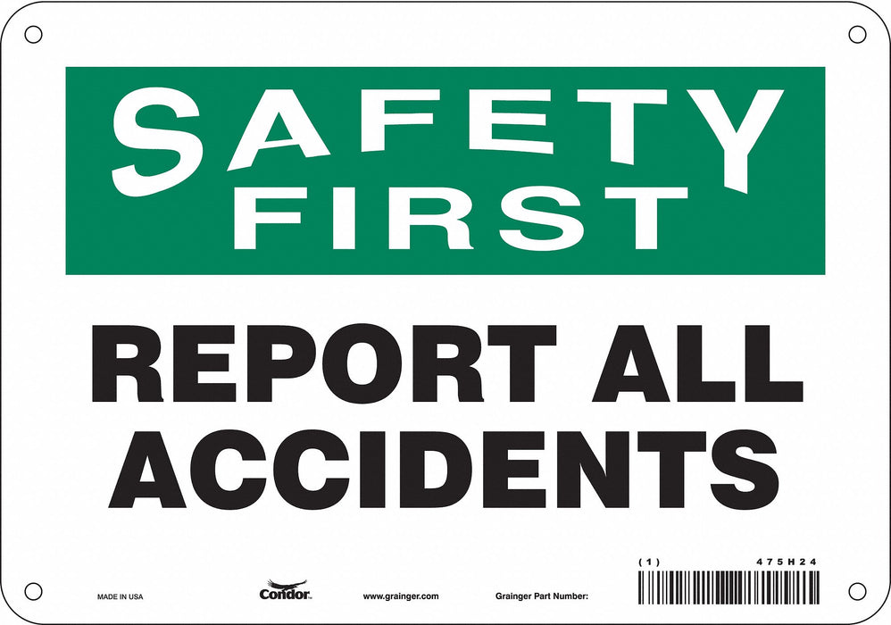 Safety Sign 7 in x 10 in Aluminum