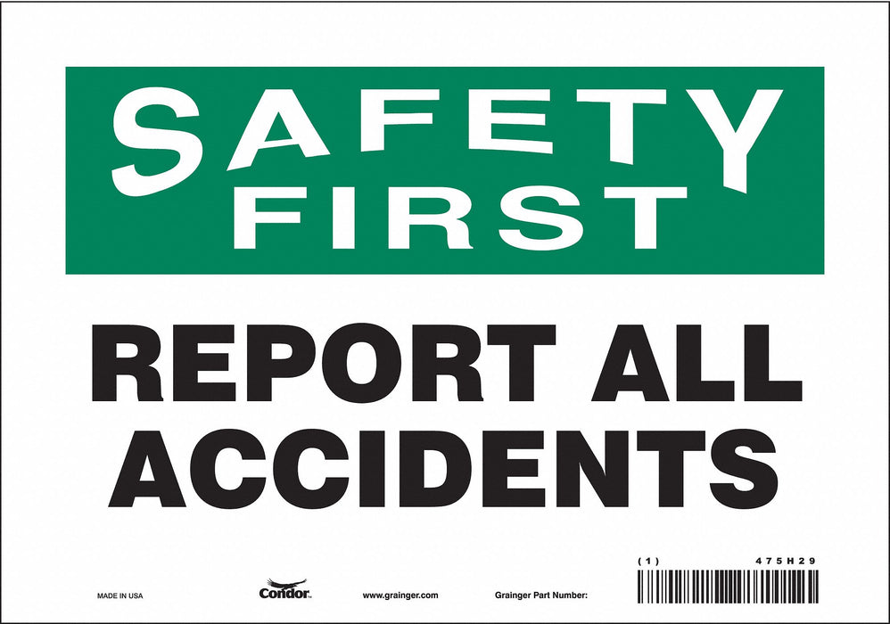 Safety Sign 7 inx10 in Vinyl