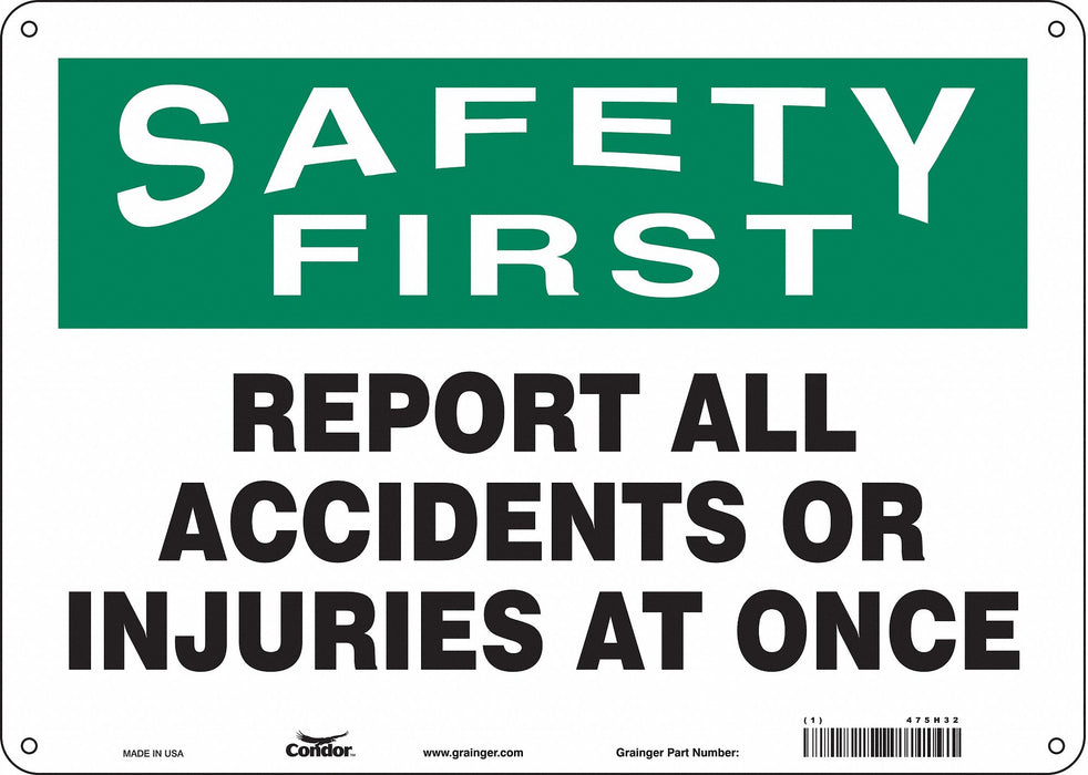 K0174 Safety Sign 10 in x 14 in Aluminum