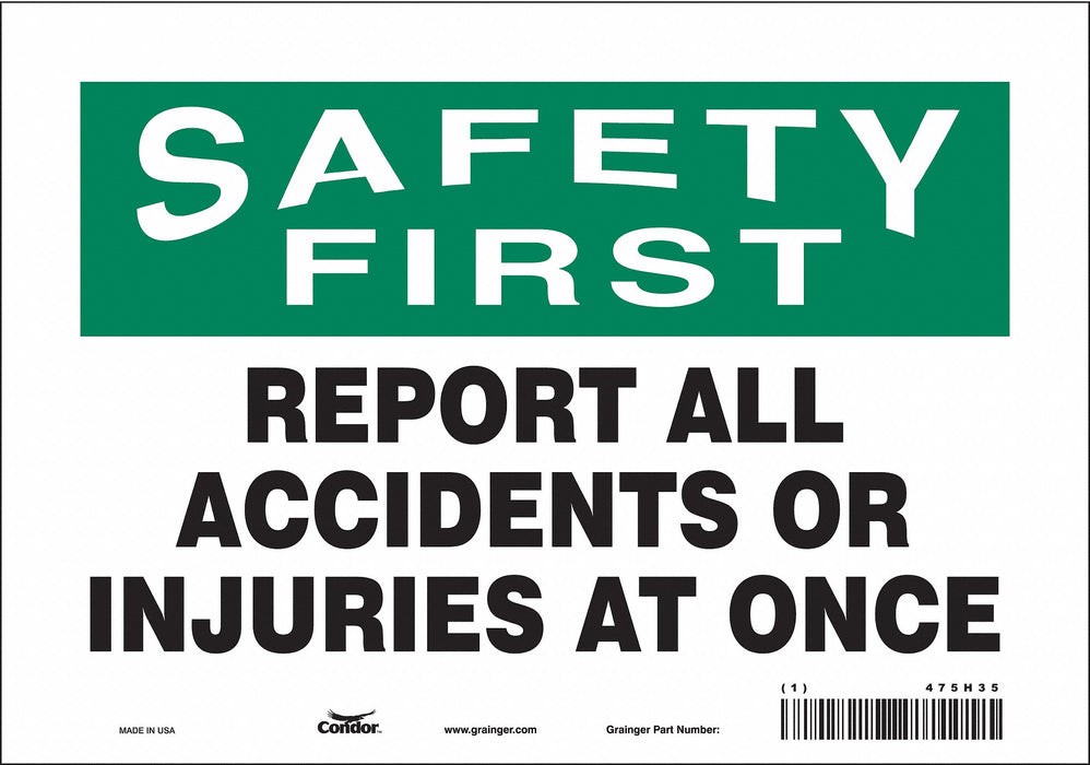 K0174 Safety Sign 7 in x 10 in Vinyl