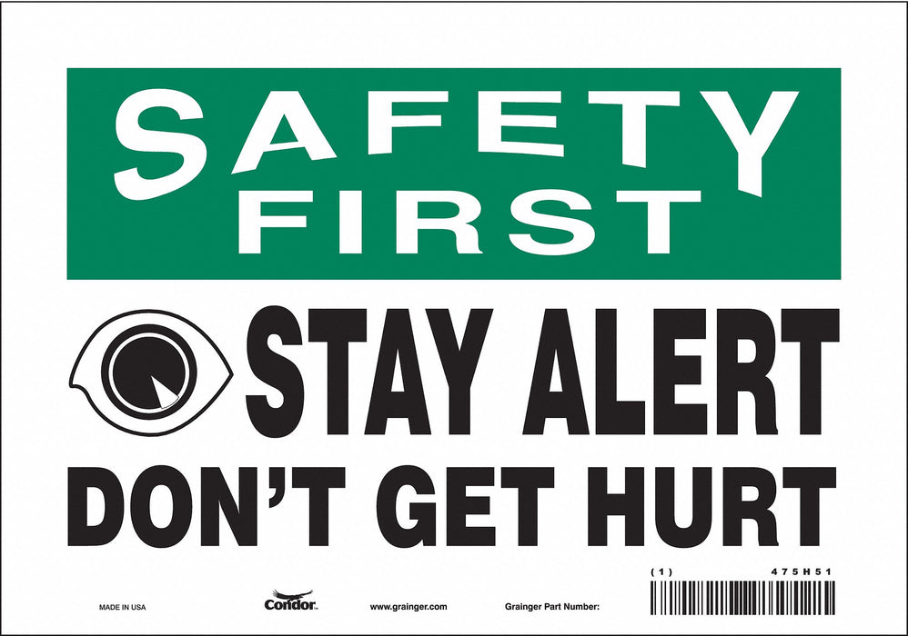 Safety Sign 7 inx10 in Vinyl