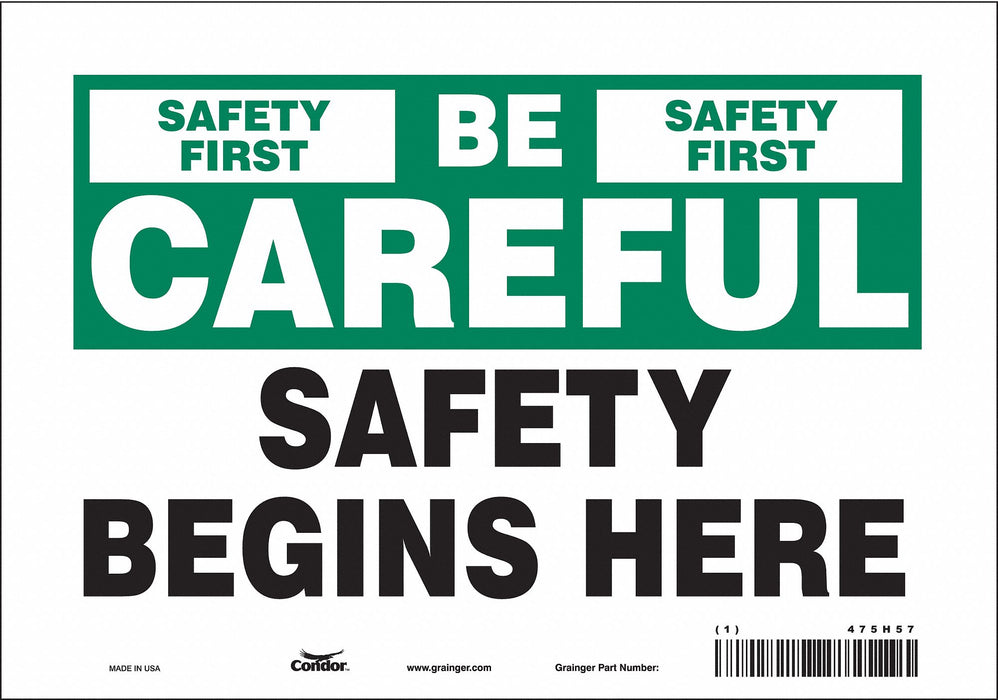 K0178 Safety Sign 7 inx10 in Vinyl