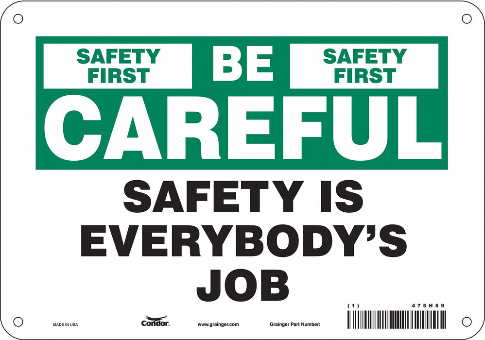 Safety Sign 7 in x 10 in Aluminum