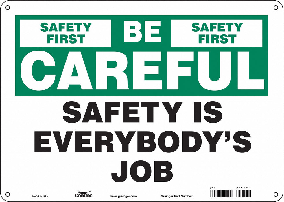 Safety Sign 10 inx14 in Aluminum