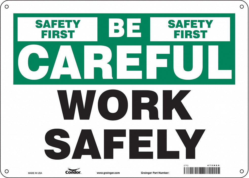 Safety Sign 10 inx14 in Aluminum