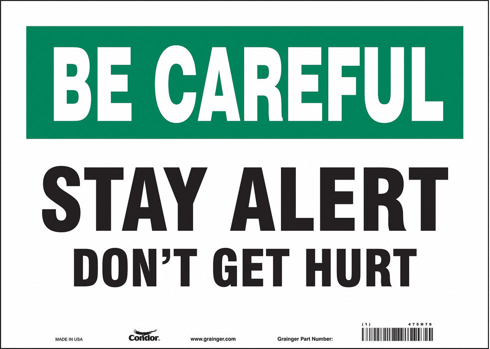 Safety Sign 10 inx14 in Vinyl