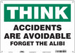 Safety Sign 10 in x 14 in Aluminum