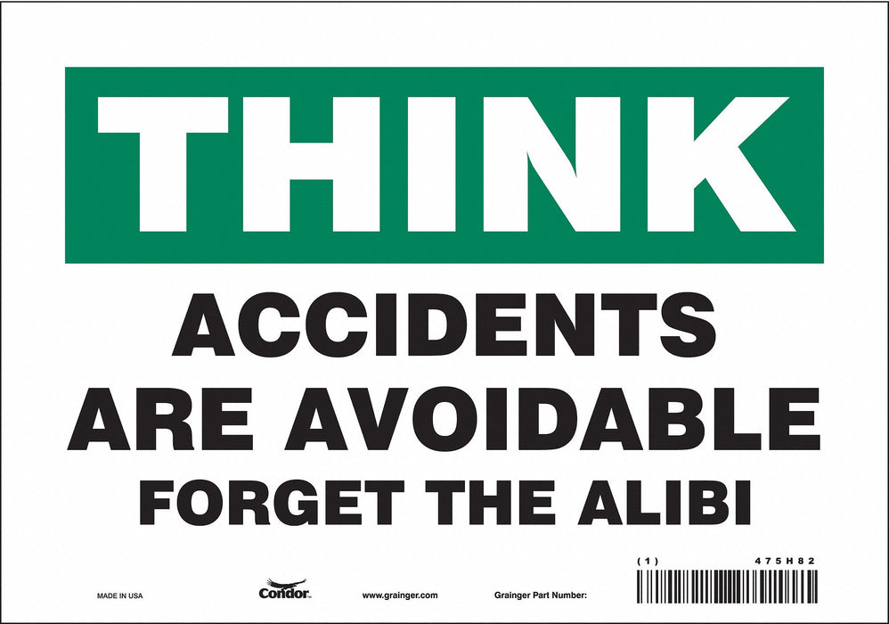 Safety Sign 7 in x 10 in Vinyl
