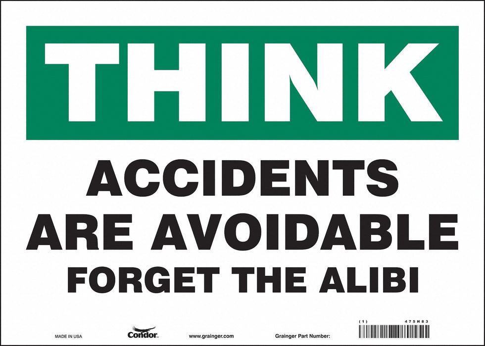 Safety Sign 10 in x 14 in Vinyl
