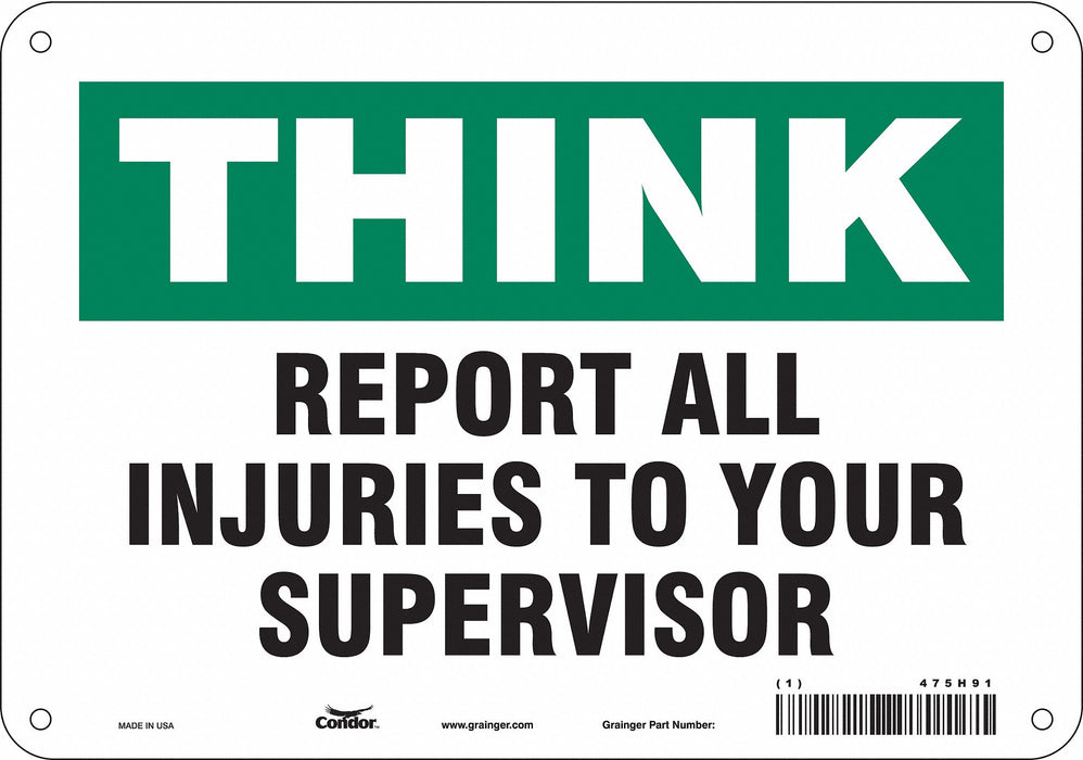 Safety Sign 7 in x 10 in Aluminum