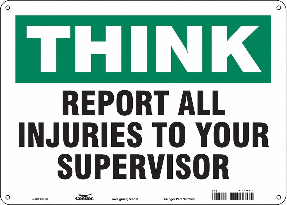 Safety Sign 10 in x 14 in Aluminum