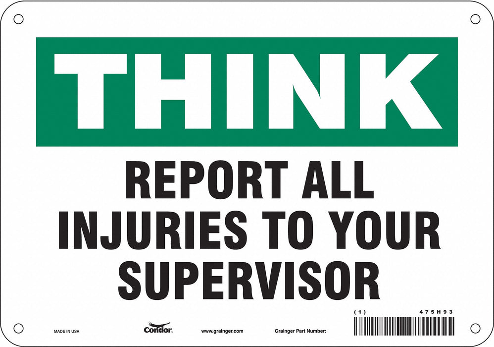 Safety Sign 7 inx10 in Polyethylene