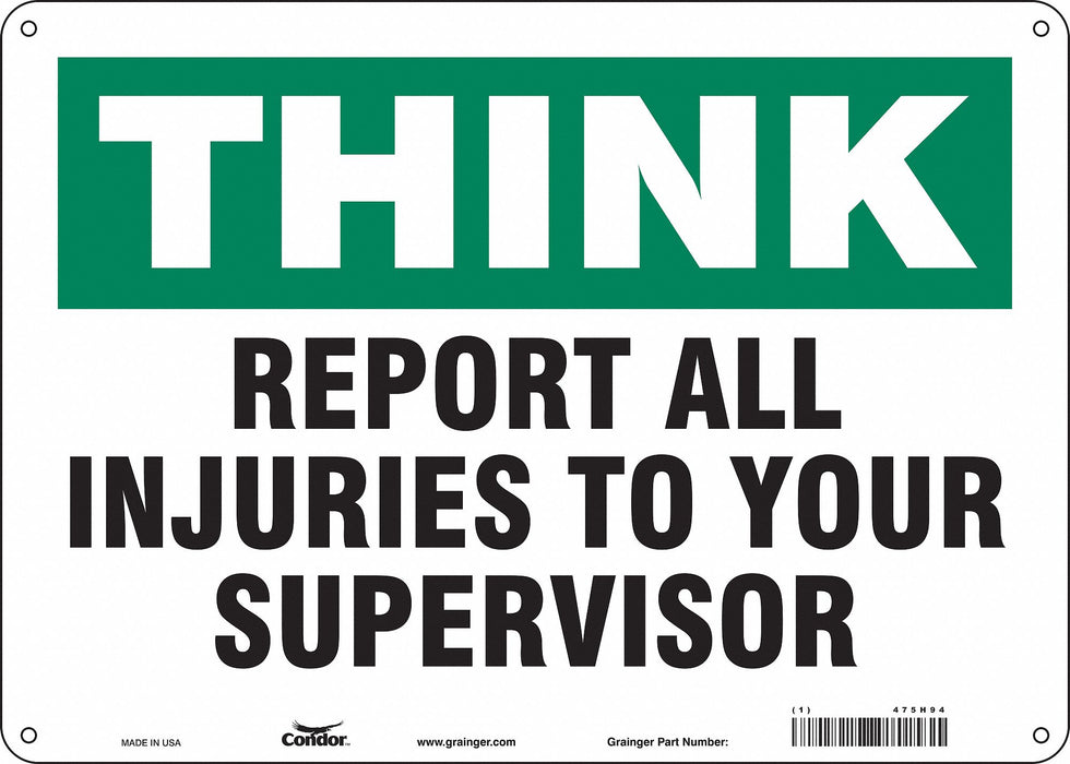 Safety Sign 10 inx14 in Polyethylene