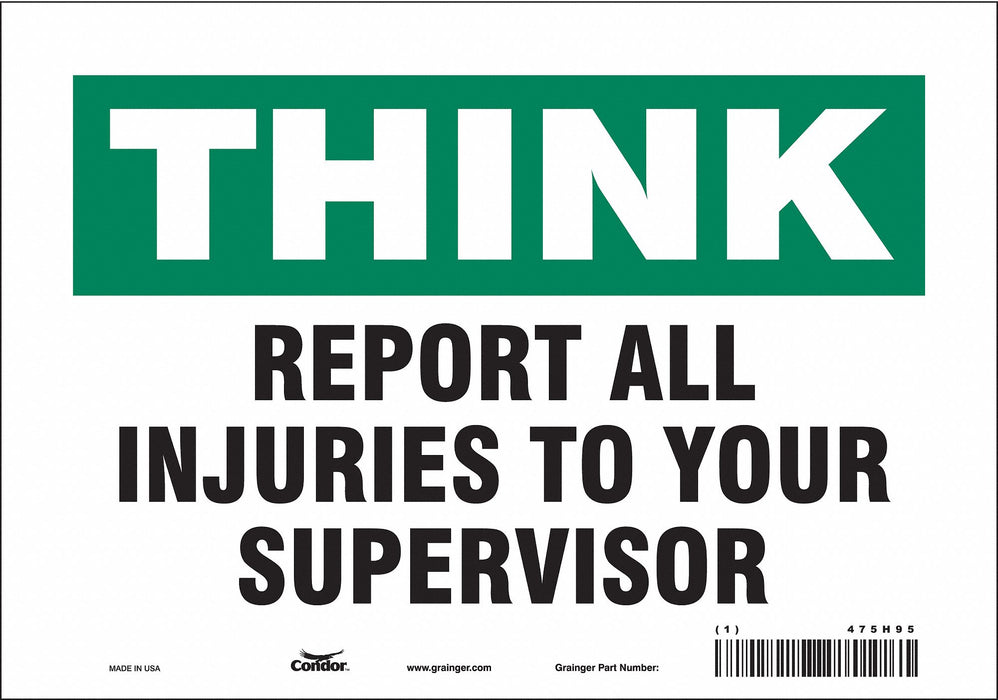 Safety Sign 7 in x 10 in Vinyl