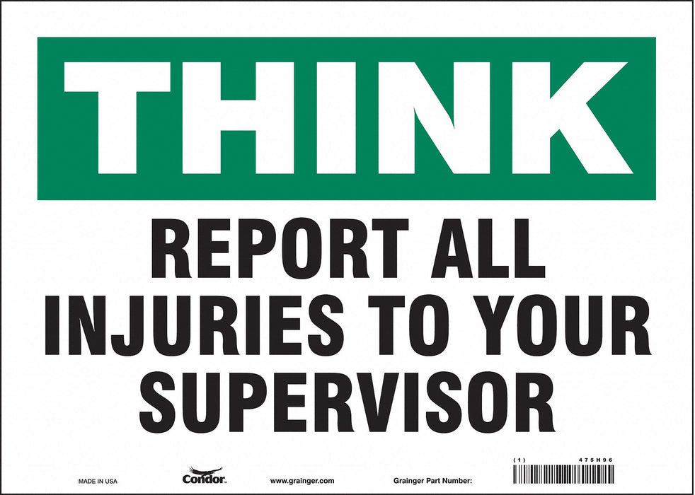 Safety Sign 10 in x 14 in Vinyl