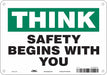 Safety Sign 7 in x 10 in Aluminum