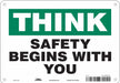Safety Sign 7 inx10 in Polyethylene