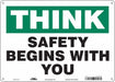 Safety Sign 10 inx14 in Polyethylene