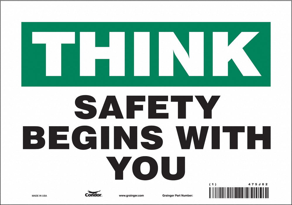 Safety Sign 7 in x 10 in Vinyl