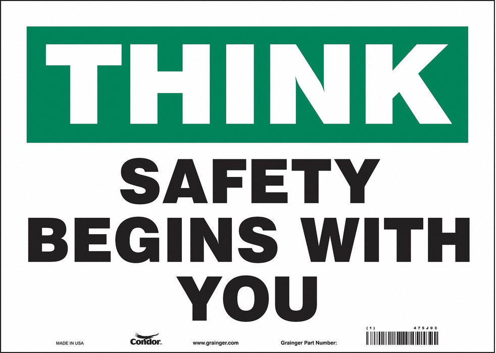 Safety Sign 10 inx14 in Vinyl