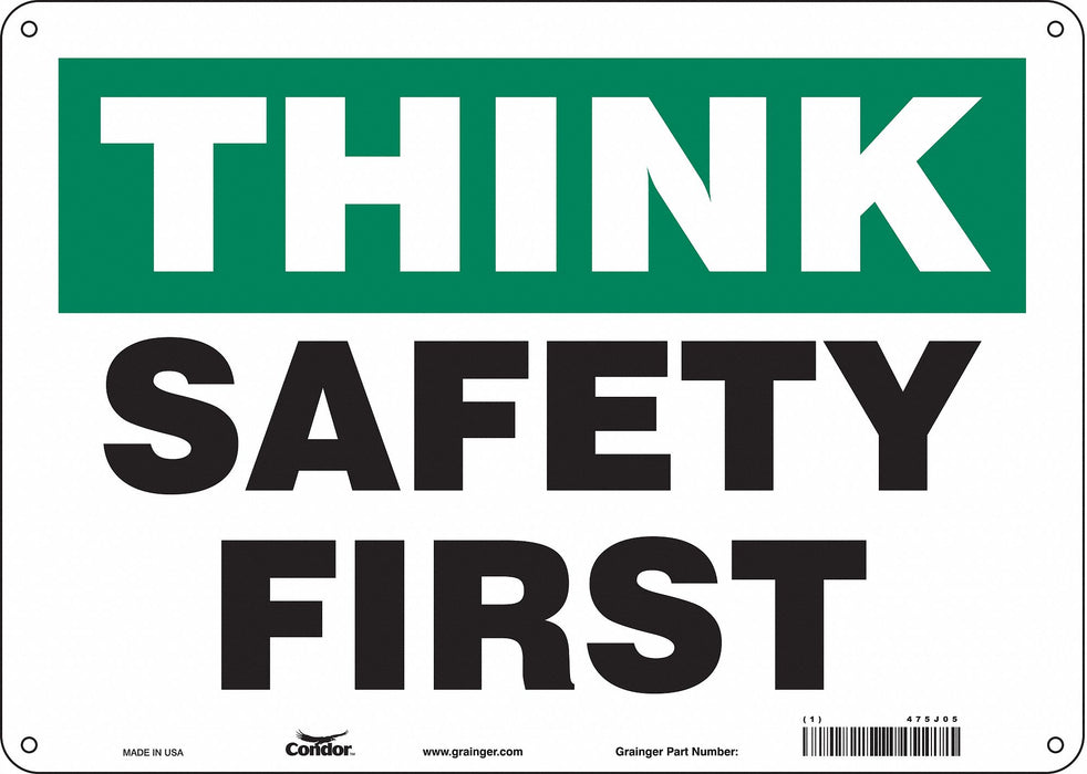 Safety Sign 10 inx14 in Aluminum