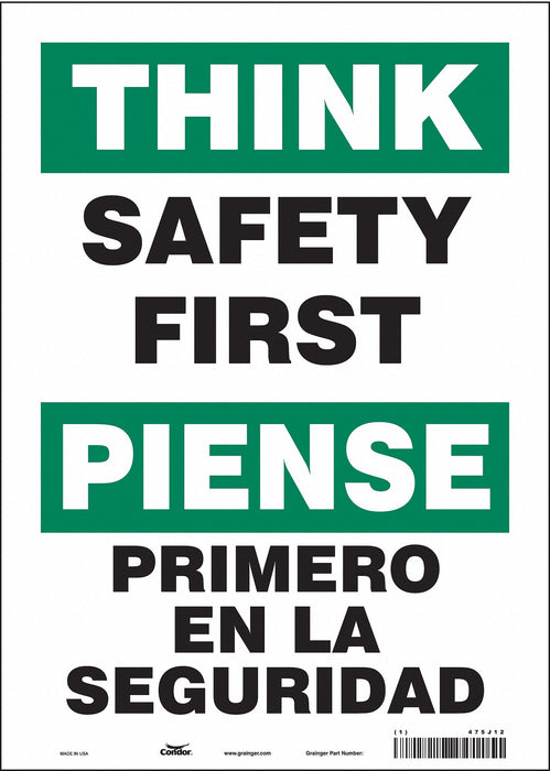 Safety Sign 14 inx10 in Vinyl