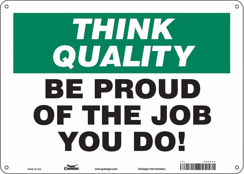 Safety Sign 10 inx14 in Aluminum