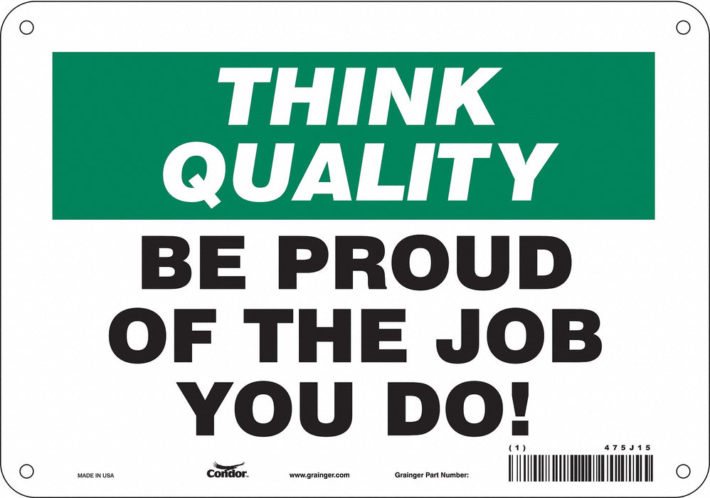 Safety Sign 7 inx10 in Polyethylene