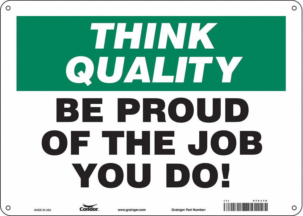 Safety Sign 10 inx14 in Polyethylene